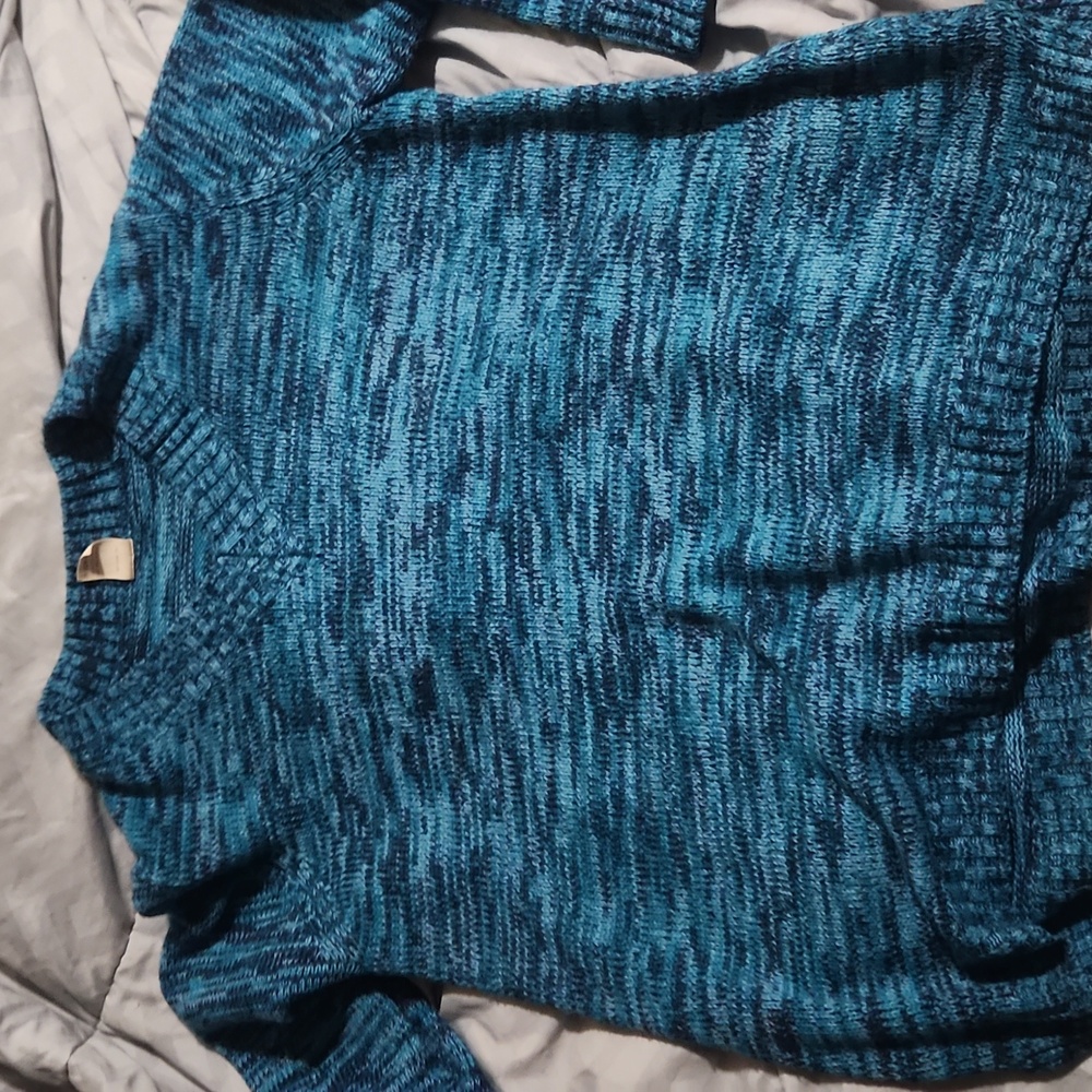 Faded Glory turquoise and blue knit sweater 3x